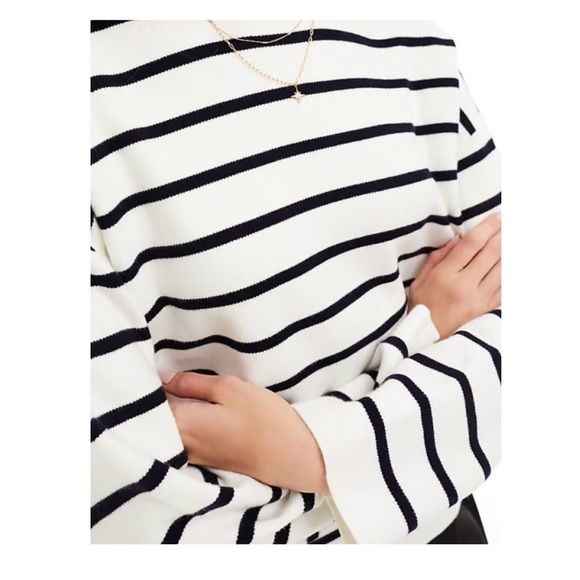 MANGO
Women's Perkins Neck Stripe-Print Sweater size: L NWOT - Picture 8 of 12